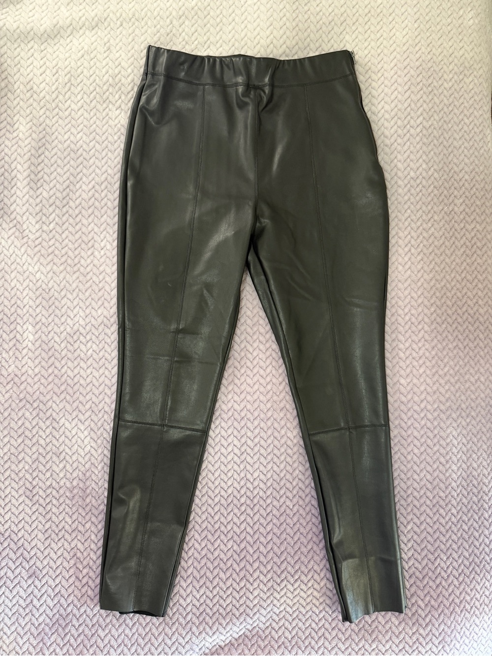 Topshop Black Faux Leather Skinny Pants